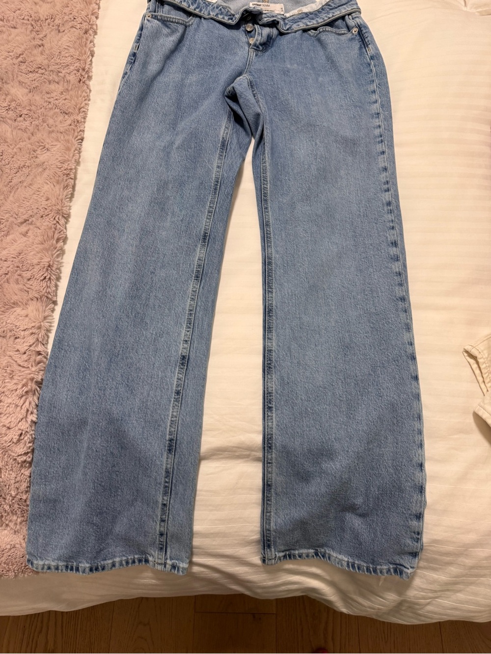 Garage Light Blue Wide-Leg Jeans